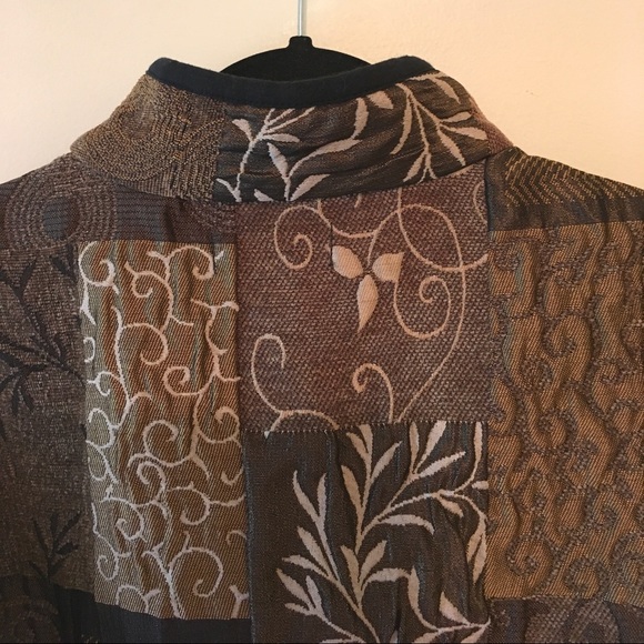 VTG Textured Floral Quilted Kimono blazer, embroidered - Picture 2 of 11